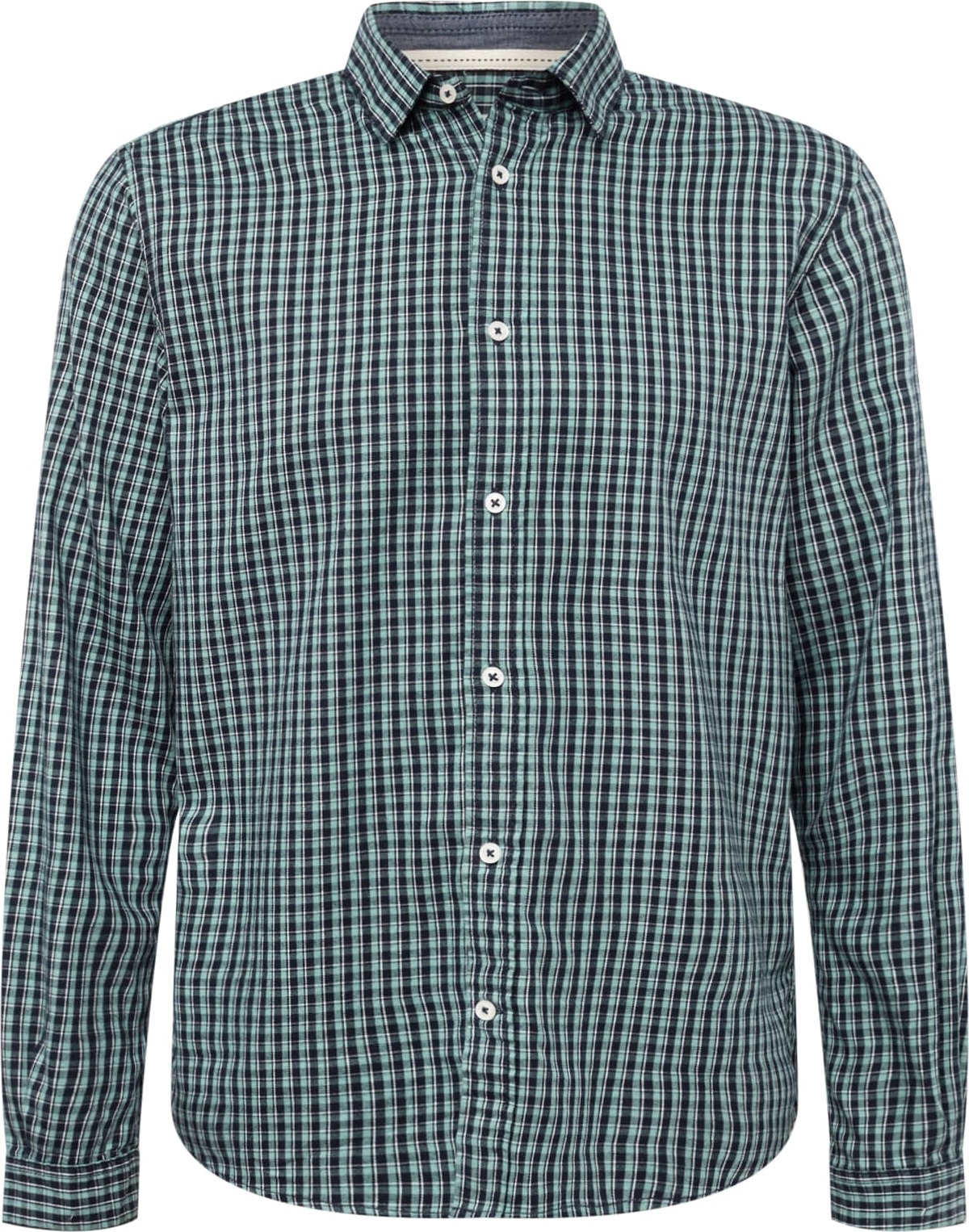 Košile Tom Tailor nefritová / černá / černý melír / bílá