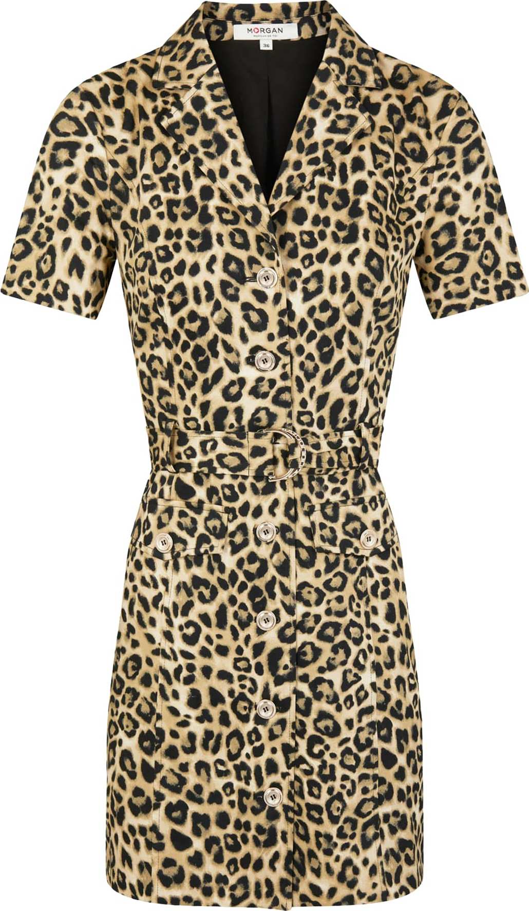 Košilové šaty Morgan světle hnědá / černá
