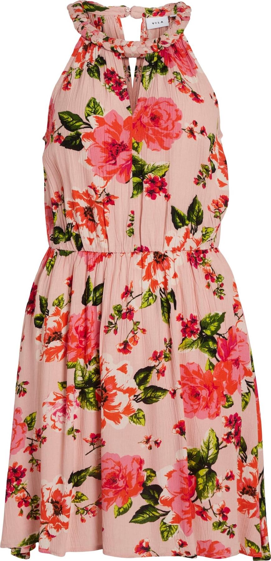 Letní šaty 'MESA' Vila zelená / oranžová / pink / starorůžová