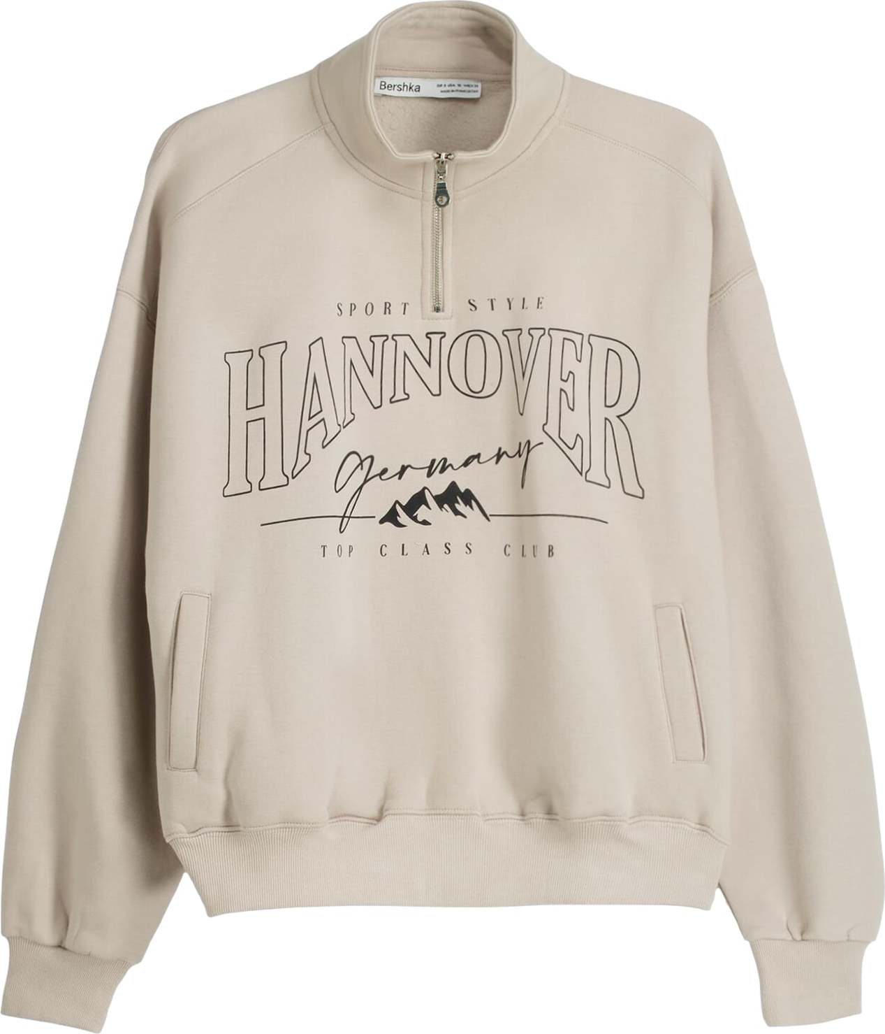 Mikina Bershka kámen / černá