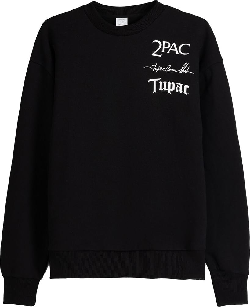 Mikina Bershka šedá / černá / bílá