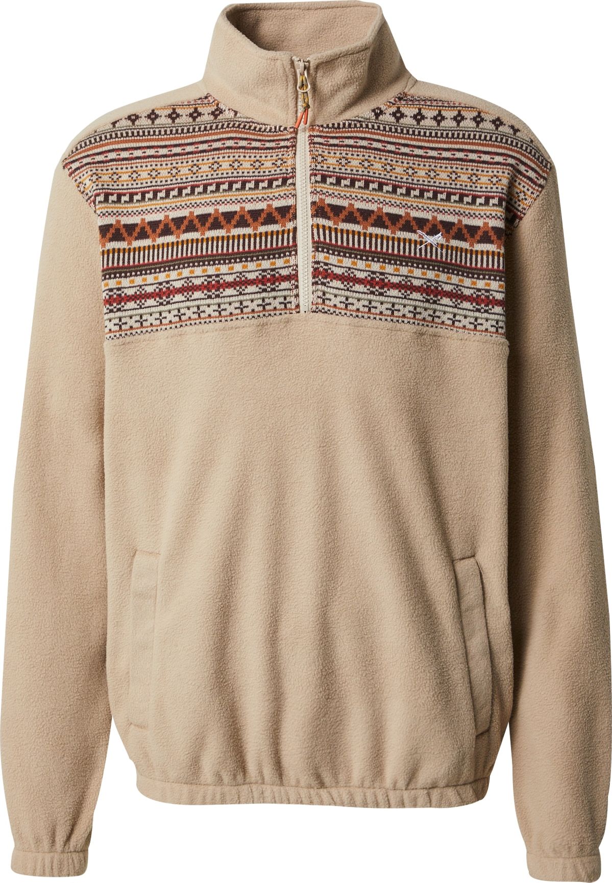 Mikina 'Kneece' Iriedaily tmavě béžová / karamelová / čokoládová / zlatě žlutá