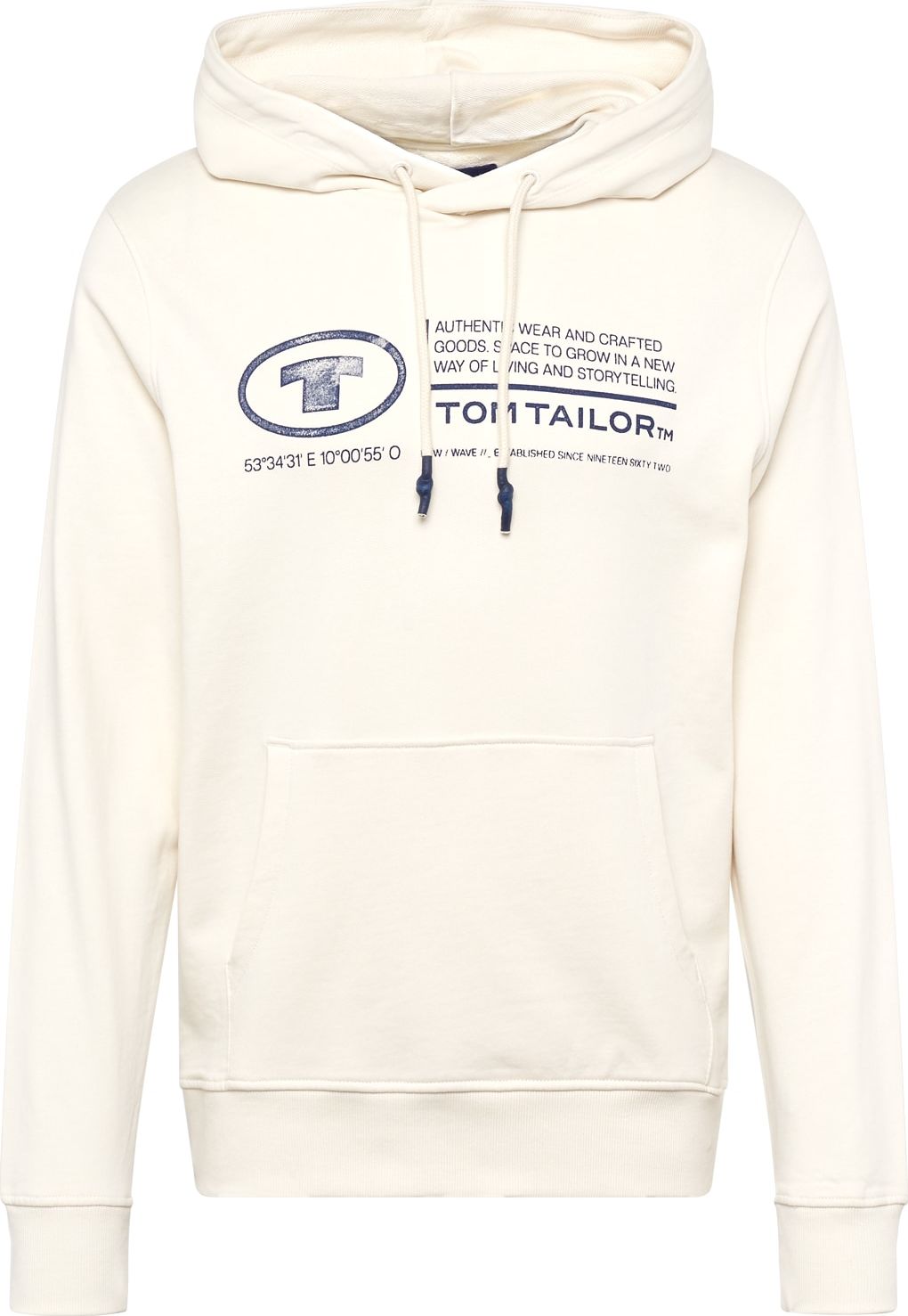 Mikina Tom Tailor krémová / marine modrá