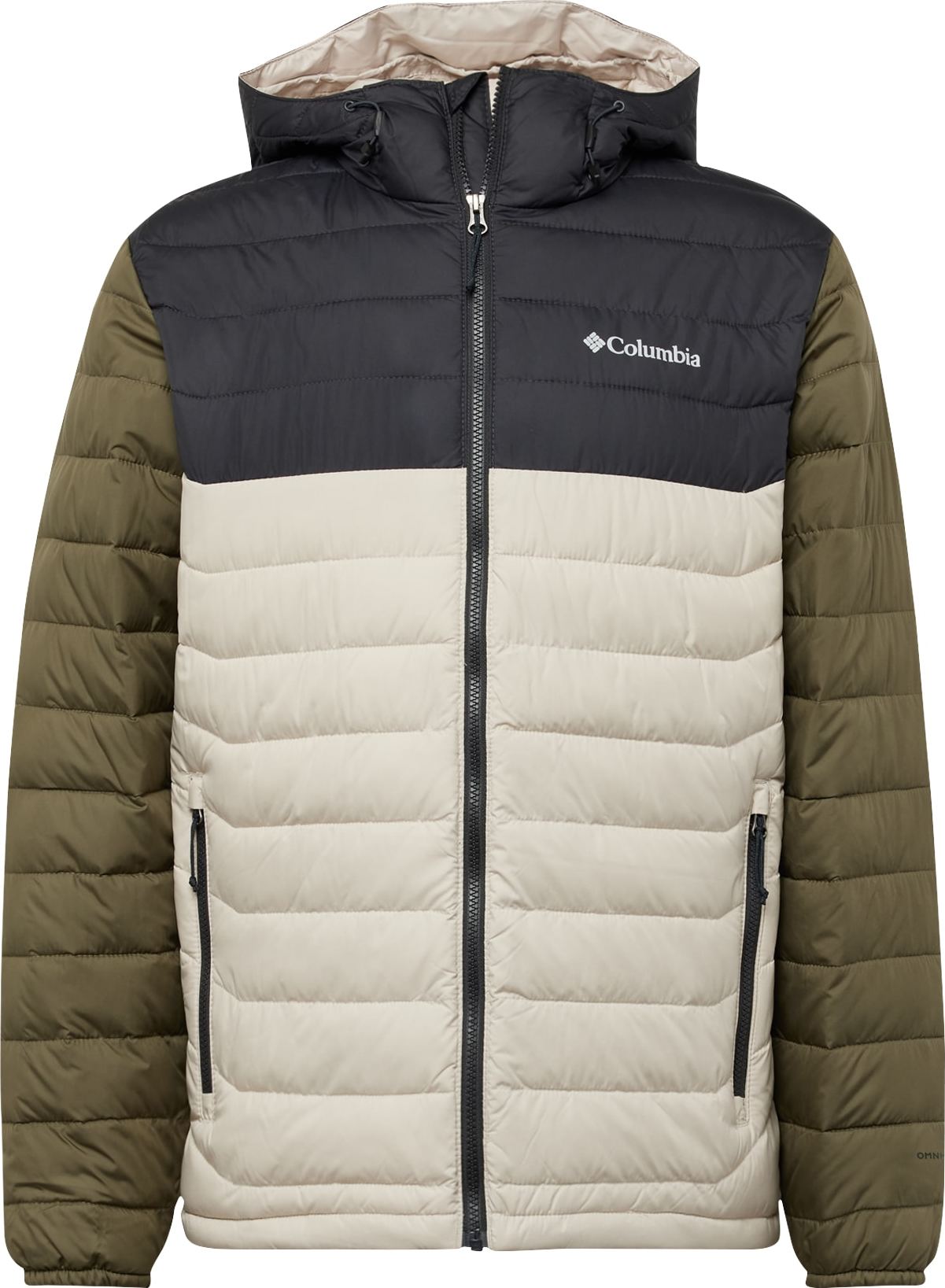Outdoorová bunda 'Powder Lite' Columbia kámen / khaki / černá