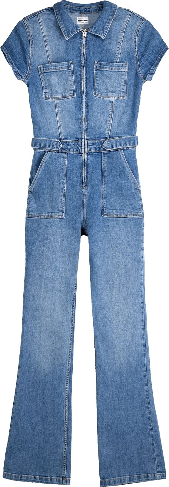 Overal Bershka modrá džínovina