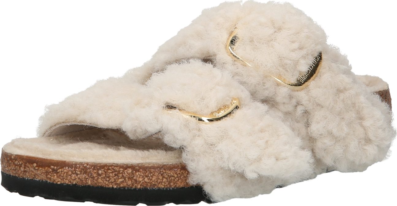 Pantofle 'Arizona Big Buckle' Birkenstock krémová