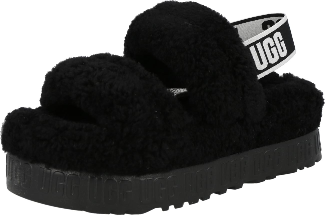 Pantofle 'Fluffita' Ugg černá / bílá