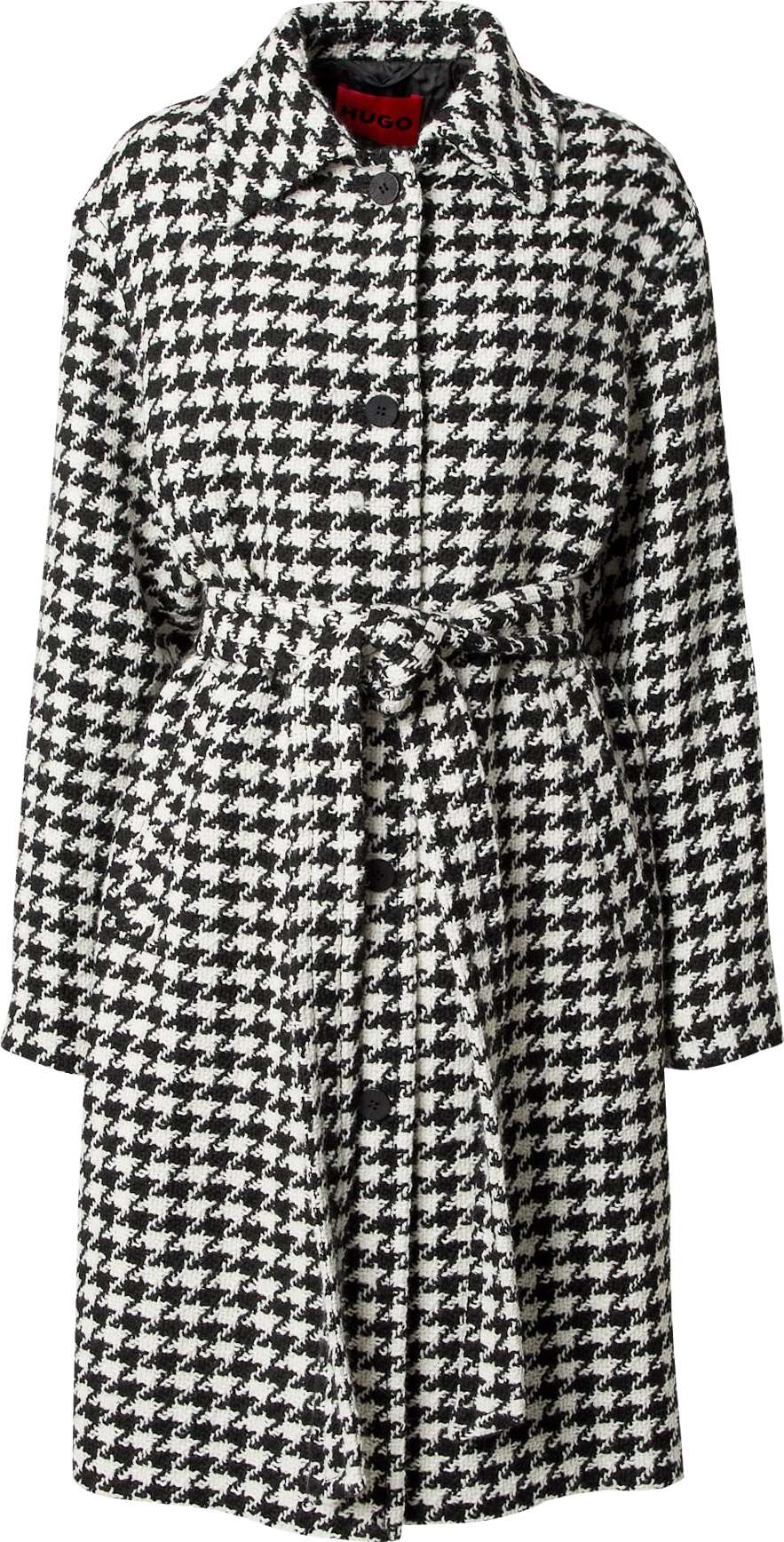 Přechodný kabát 'Mercado' HUGO černá / bílá
