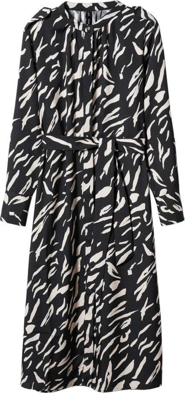 Šaty Mango černá / bílá