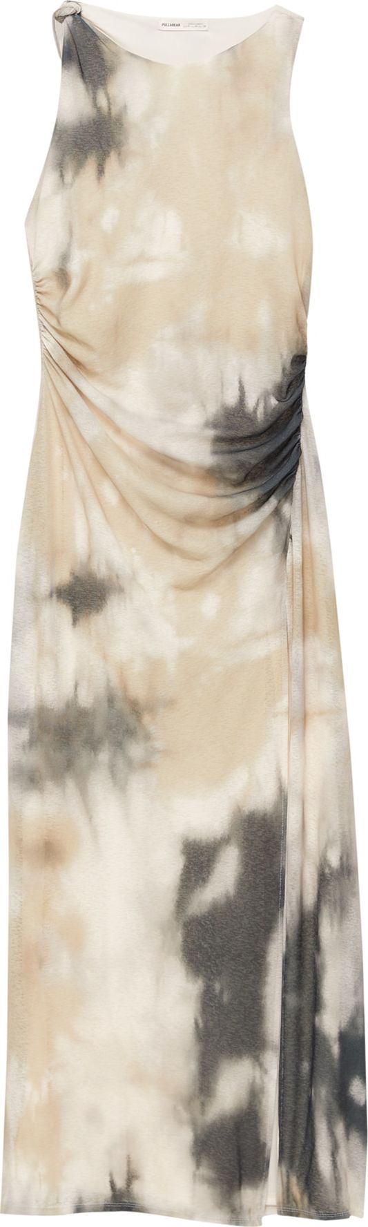 Šaty Pull&Bear béžová / tmavě šedá