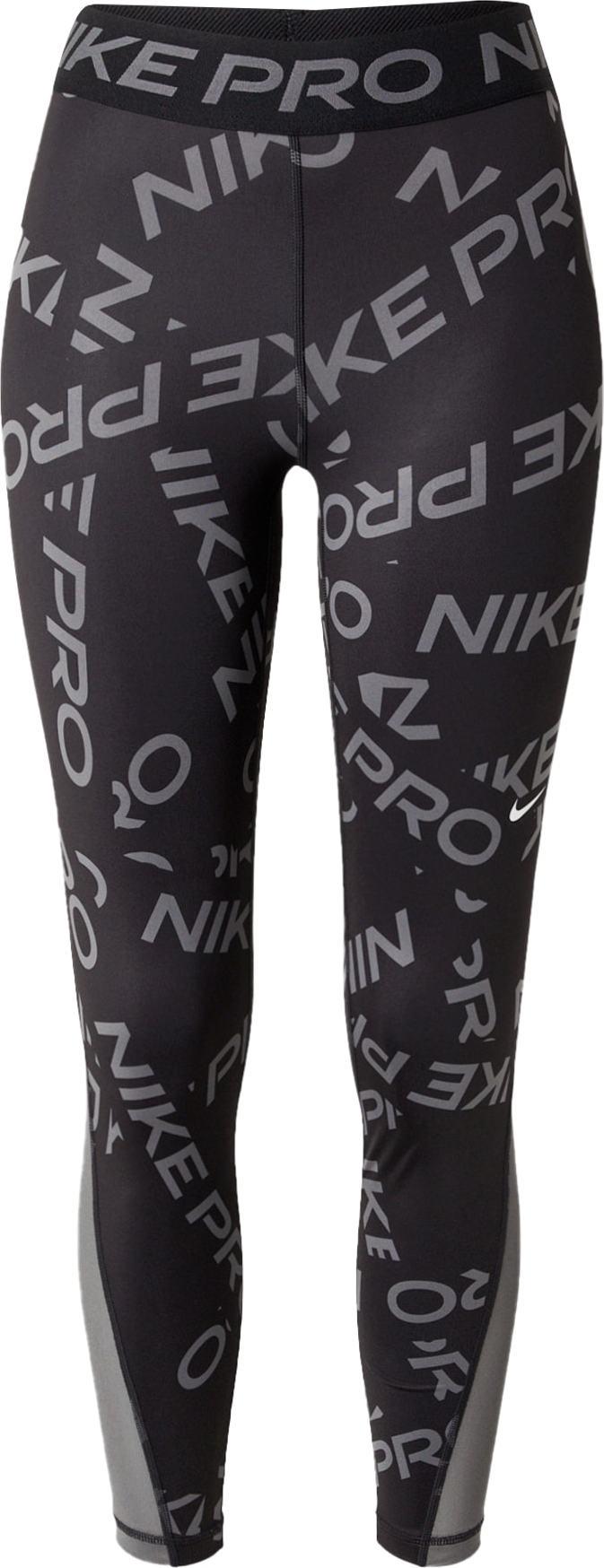 Sportovní kalhoty 'Pro' Nike šedá / černá