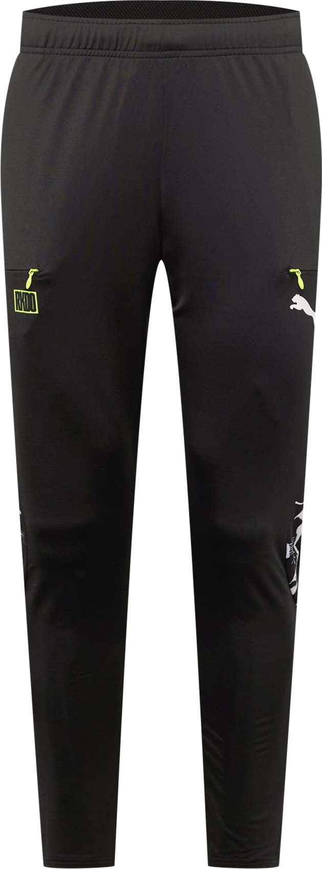 Sportovní kalhoty Puma žlutá / černá / bílá