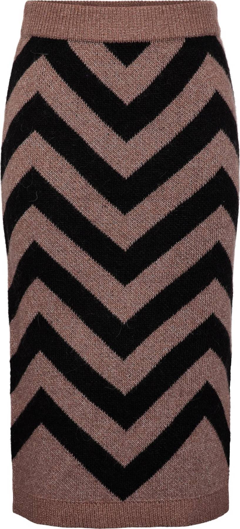 Sukně Y.A.S hnědá / černá