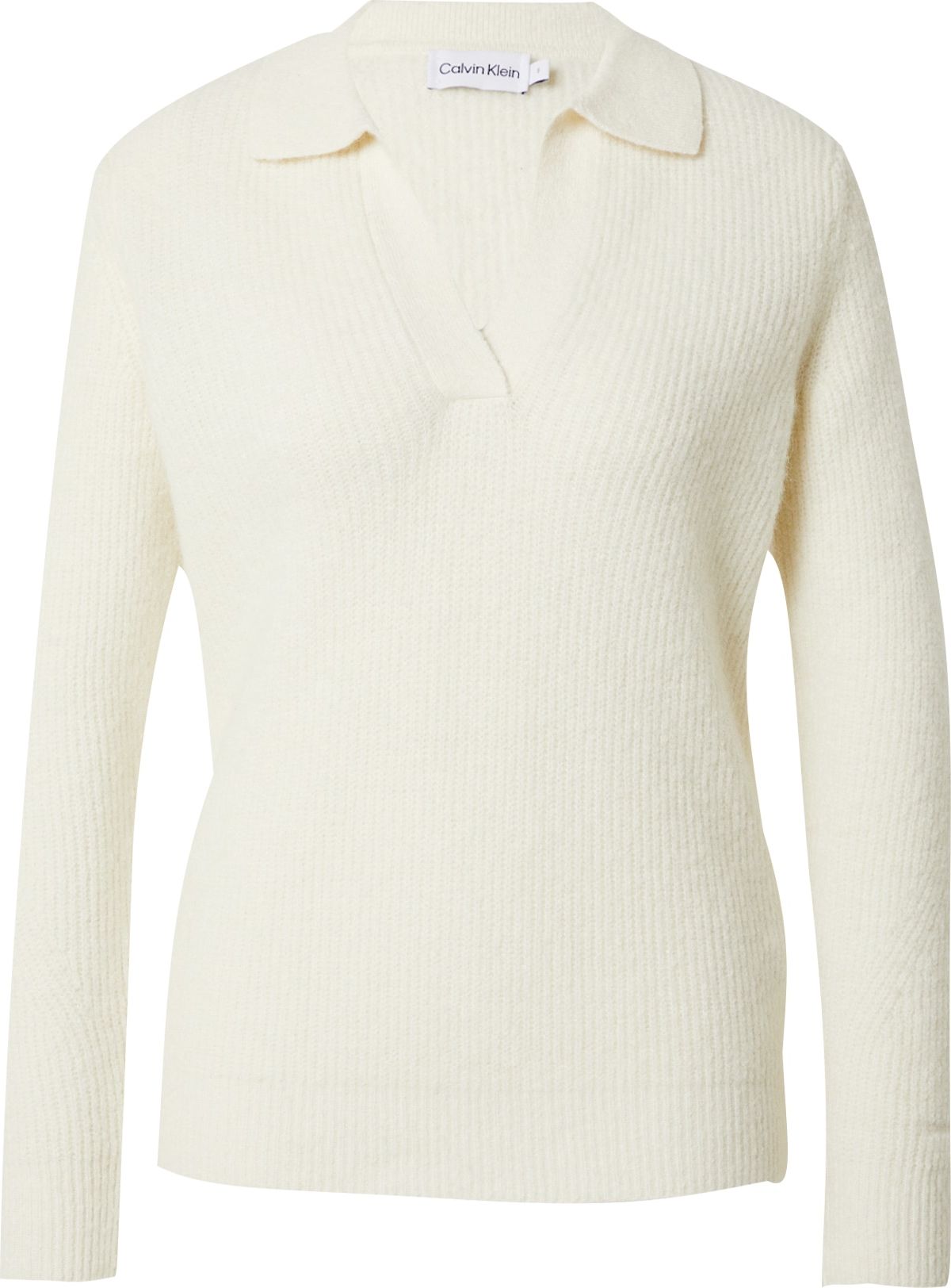 Svetr Calvin Klein barva bílé vlny