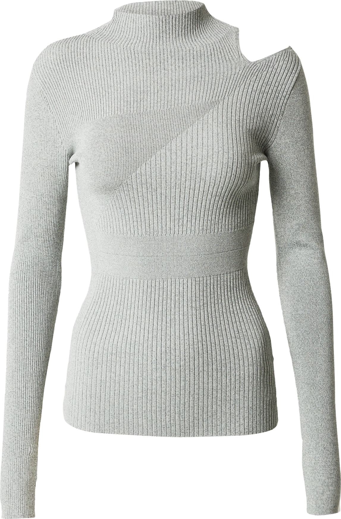 Svetr Calvin Klein šedý melír / pastelově zelená