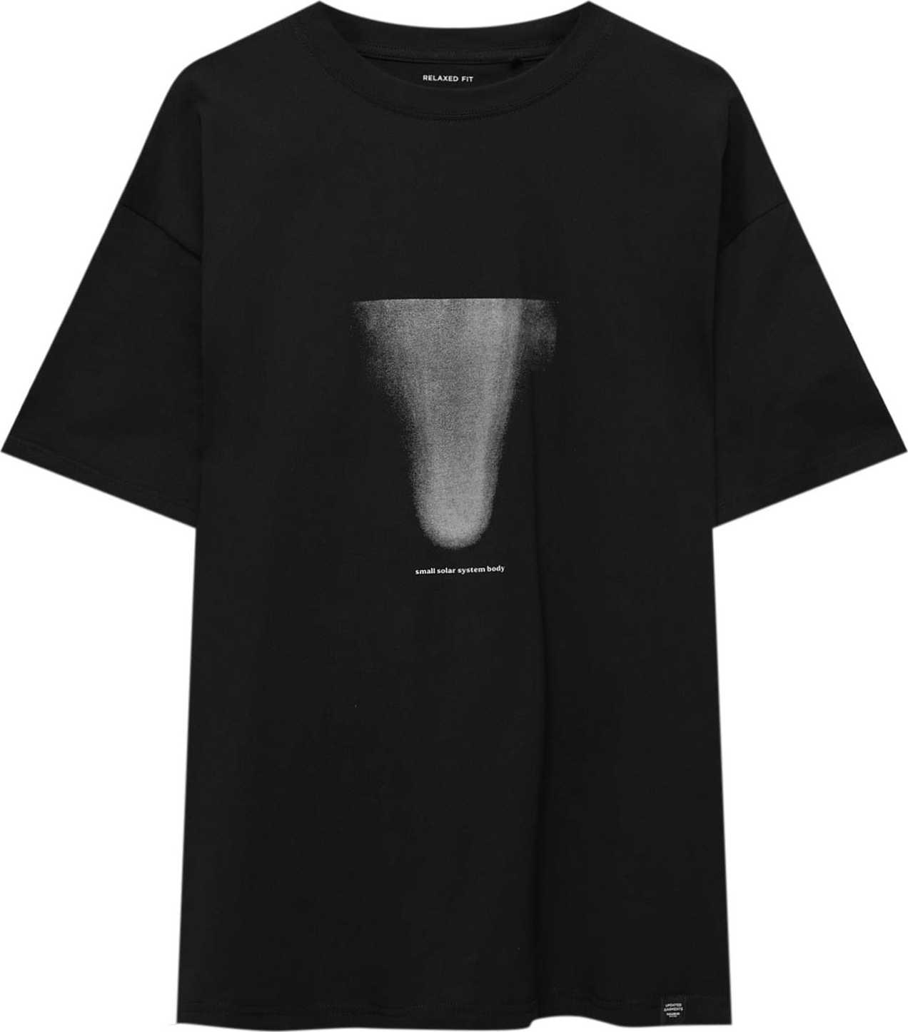 Tričko Pull&Bear režná / černá