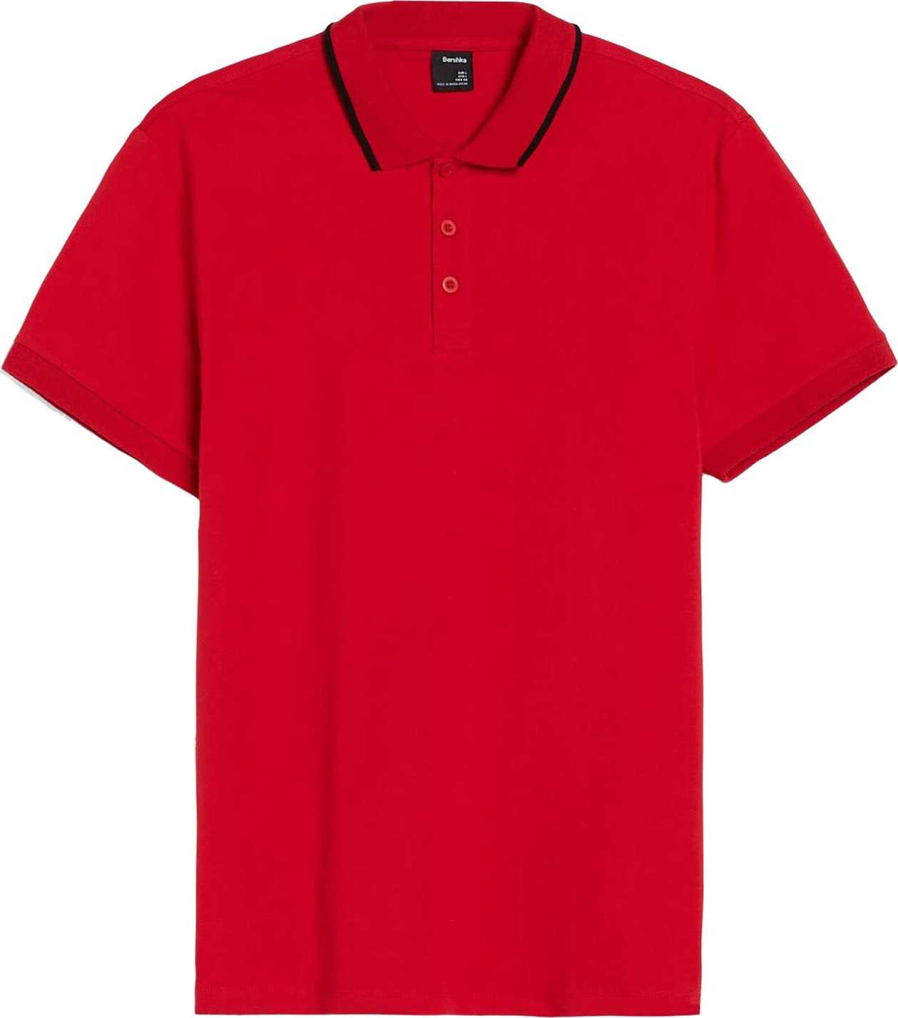 Tričko Bershka červená / černá