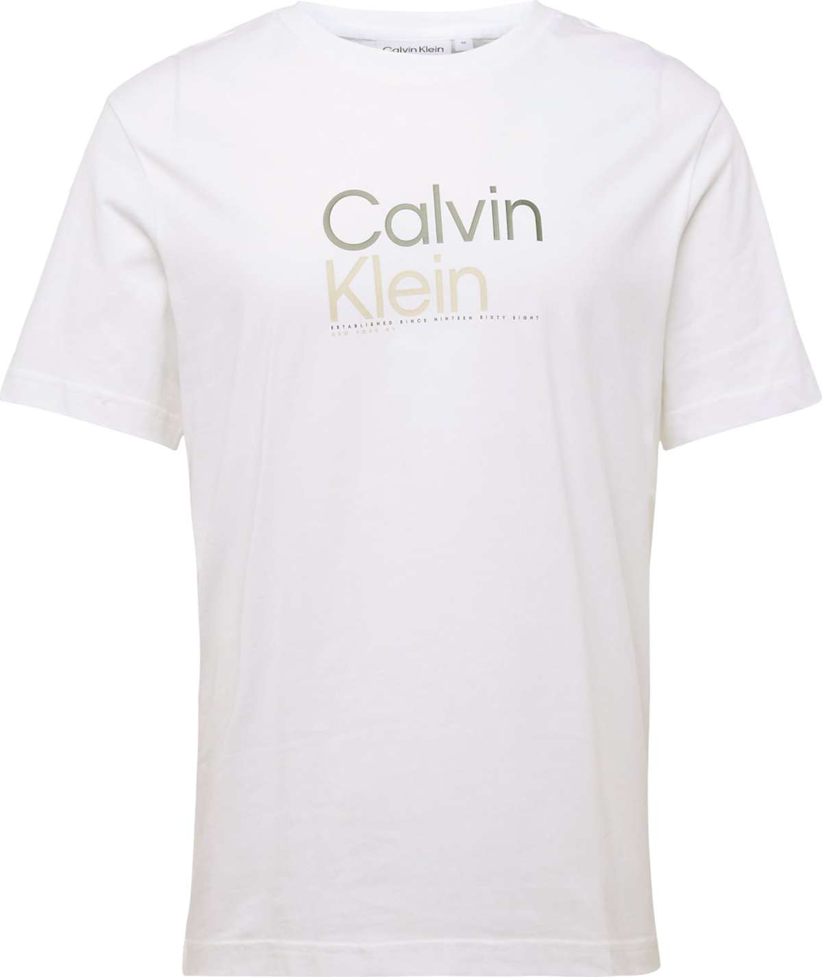 Tričko Calvin Klein béžová / černá / bílá