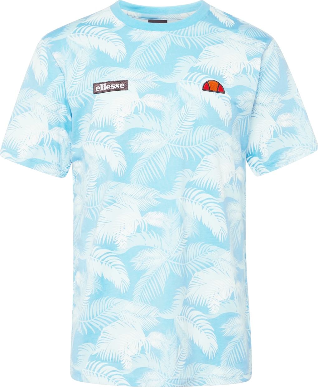 Tričko 'Cristia' Ellesse světlemodrá / oranžová / černá / bílá