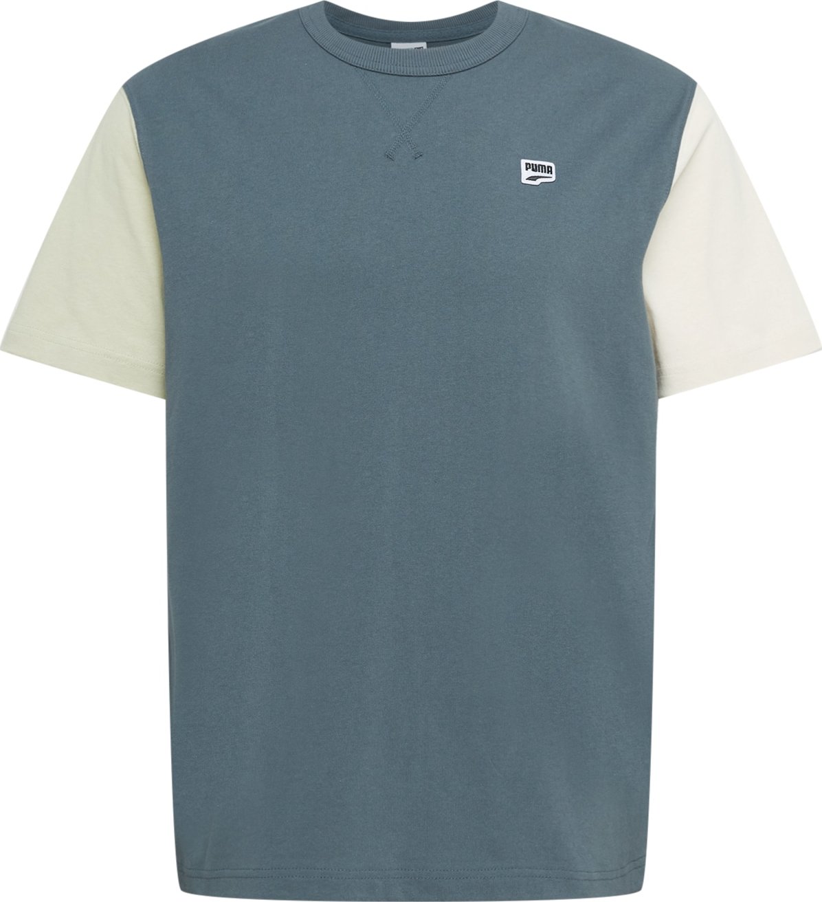 Tričko 'Downtown' Puma pastelová modrá / rákos / černá / bílá