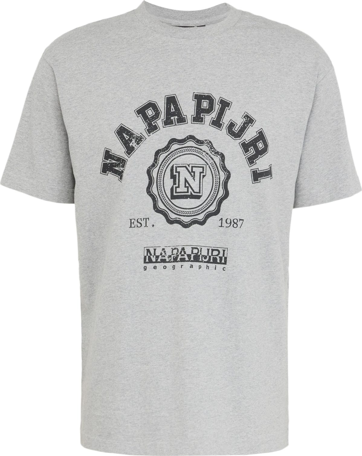 Tričko 'QUITO' Napapijri šedý melír / černá