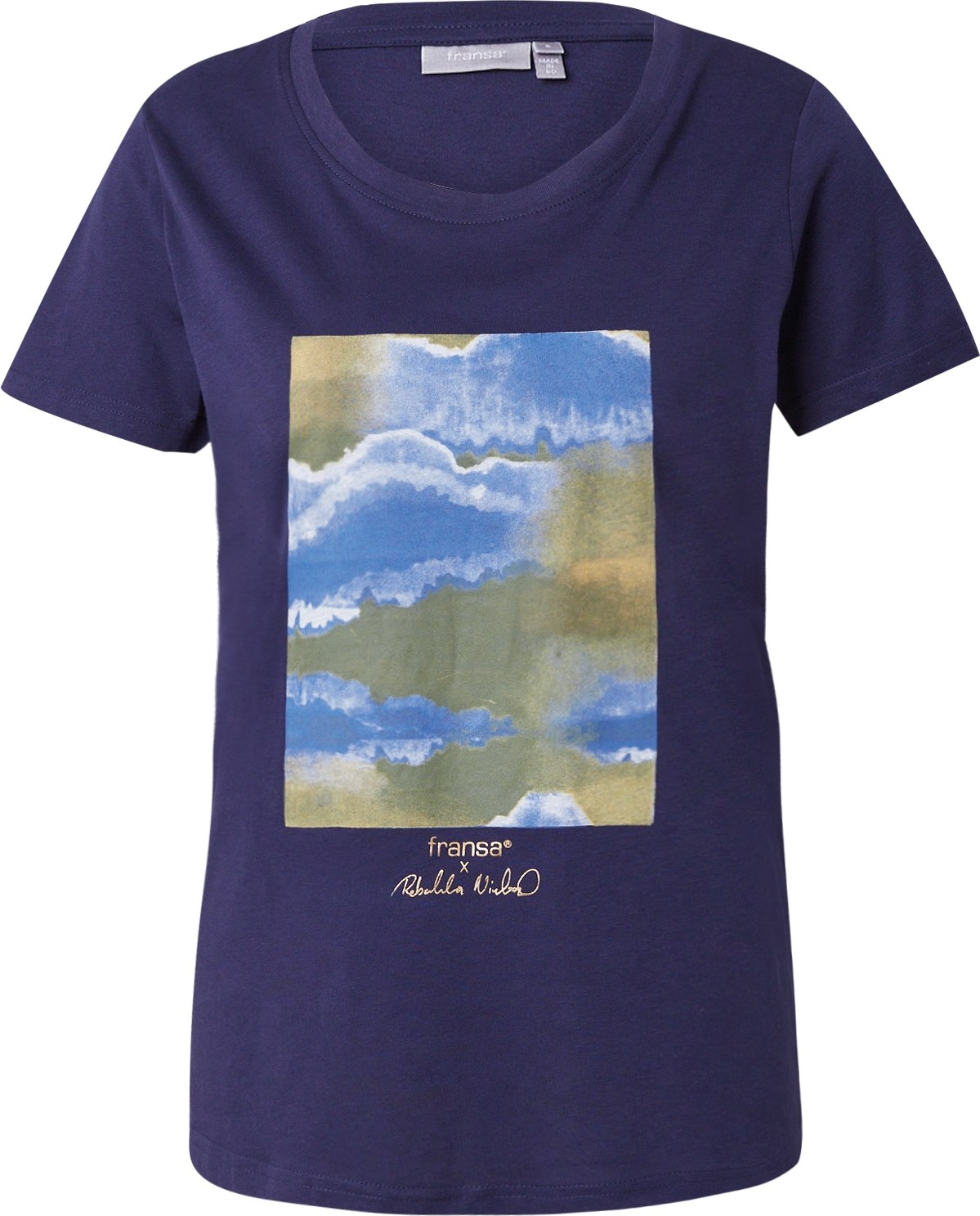 Tričko 'REBEKKA' Fransa světle béžová / námořnická modř / světlemodrá