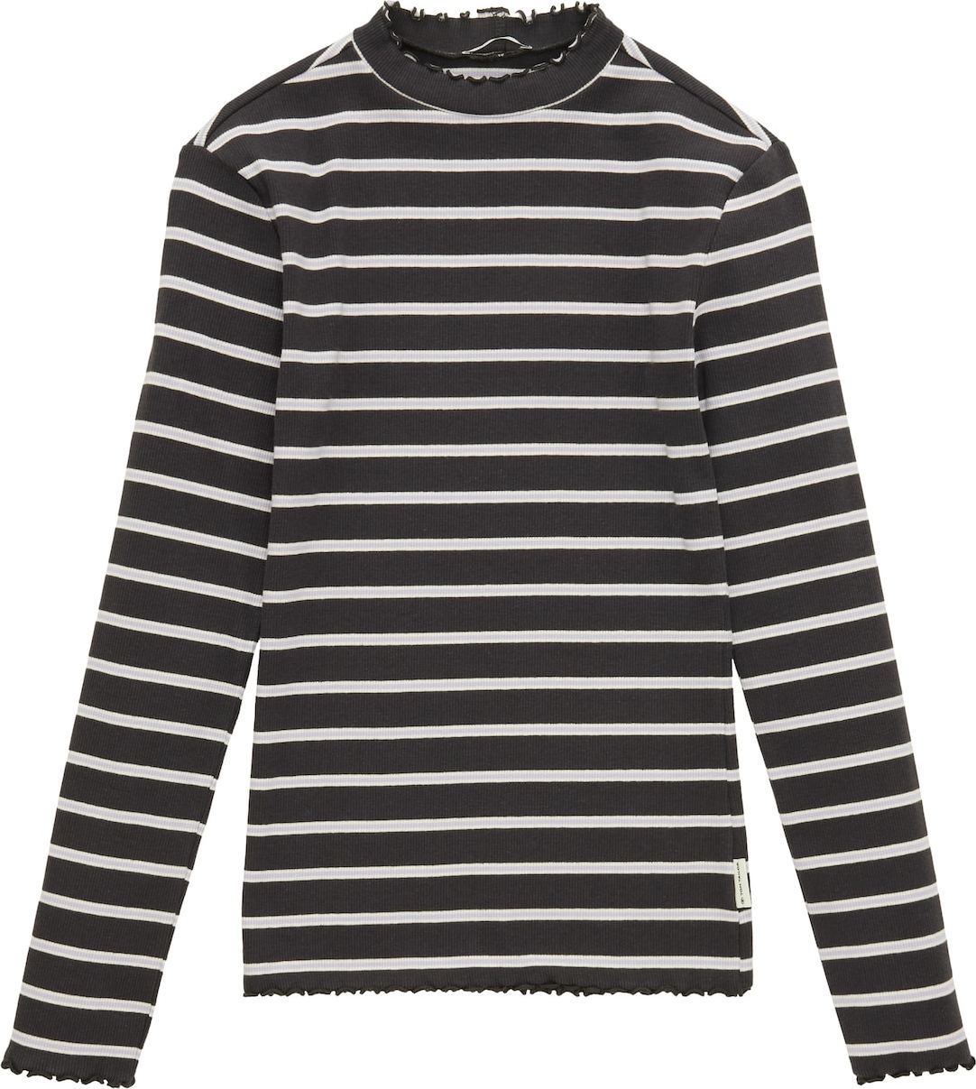 Tričko Tom Tailor antracitová / bílá