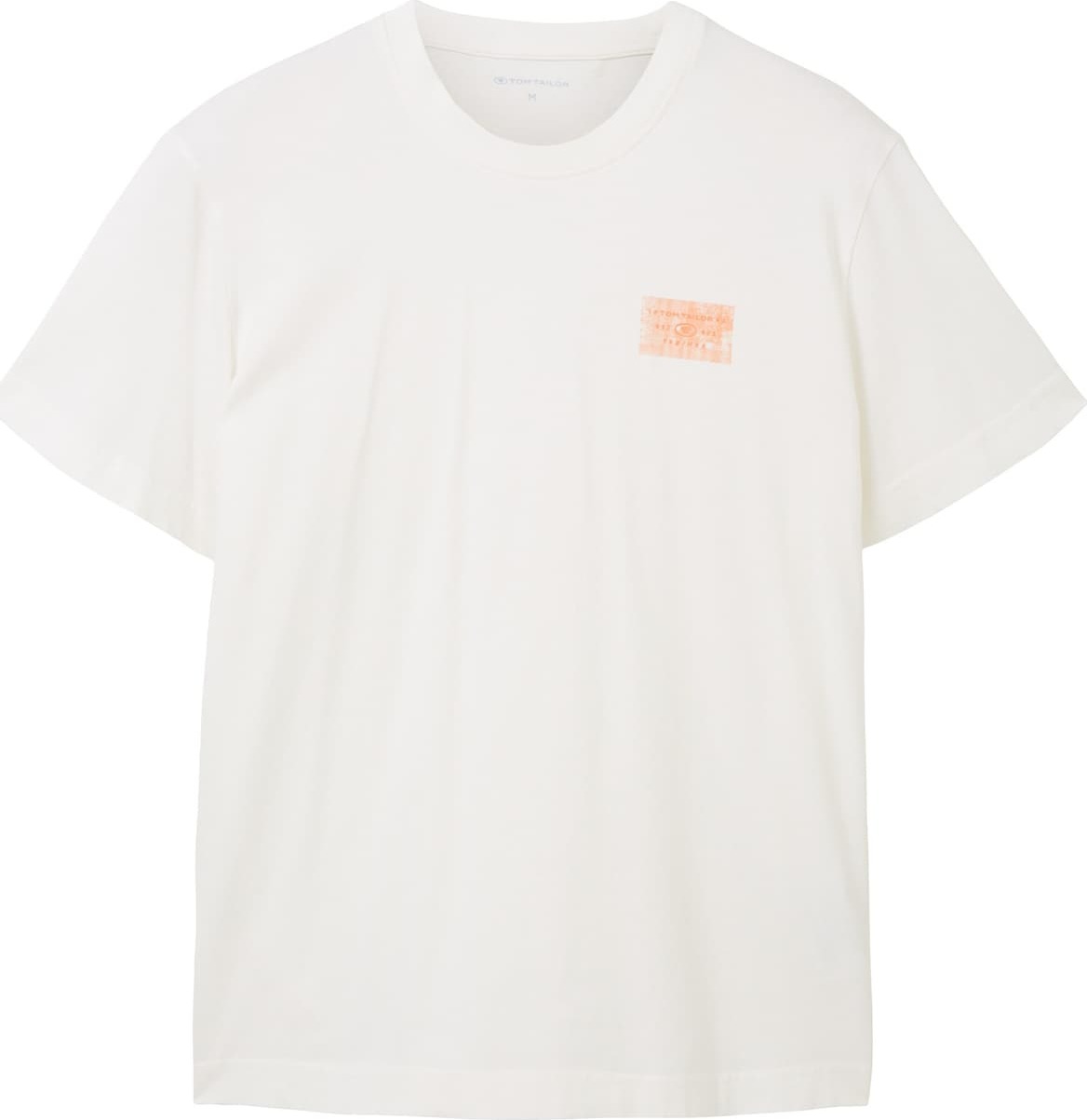 Tričko Tom Tailor broskvová / offwhite