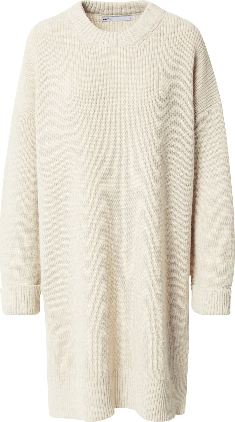 Úpletové šaty Only béžová