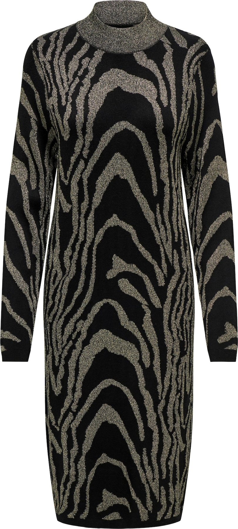 Úpletové šaty 'RIKKE' Only zlatá / černá