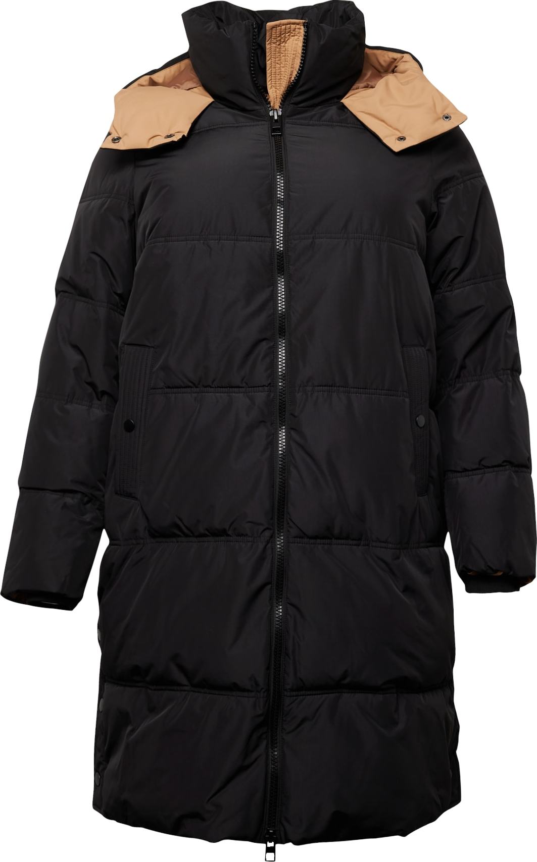 Zimní kabát 'DIANE' Vero Moda Curve velbloudí / černá