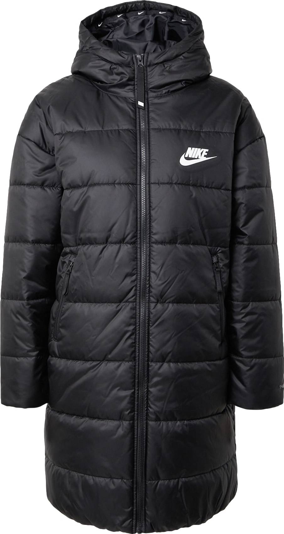 Zimní kabát Nike Sportswear černá / bílá