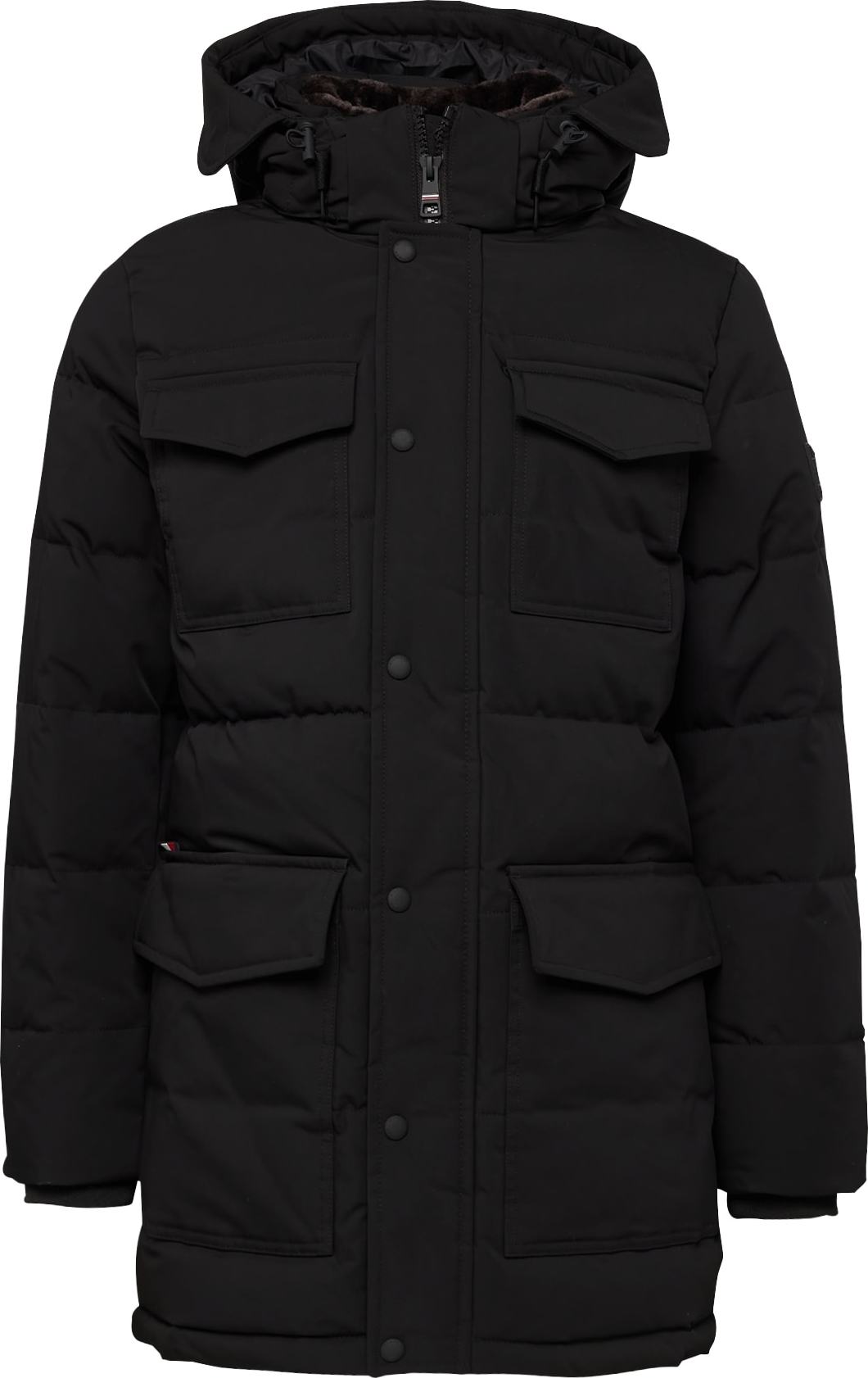 Zimní bunda 'Utility Rockie' Tommy Hilfiger červená / černá / bílá
