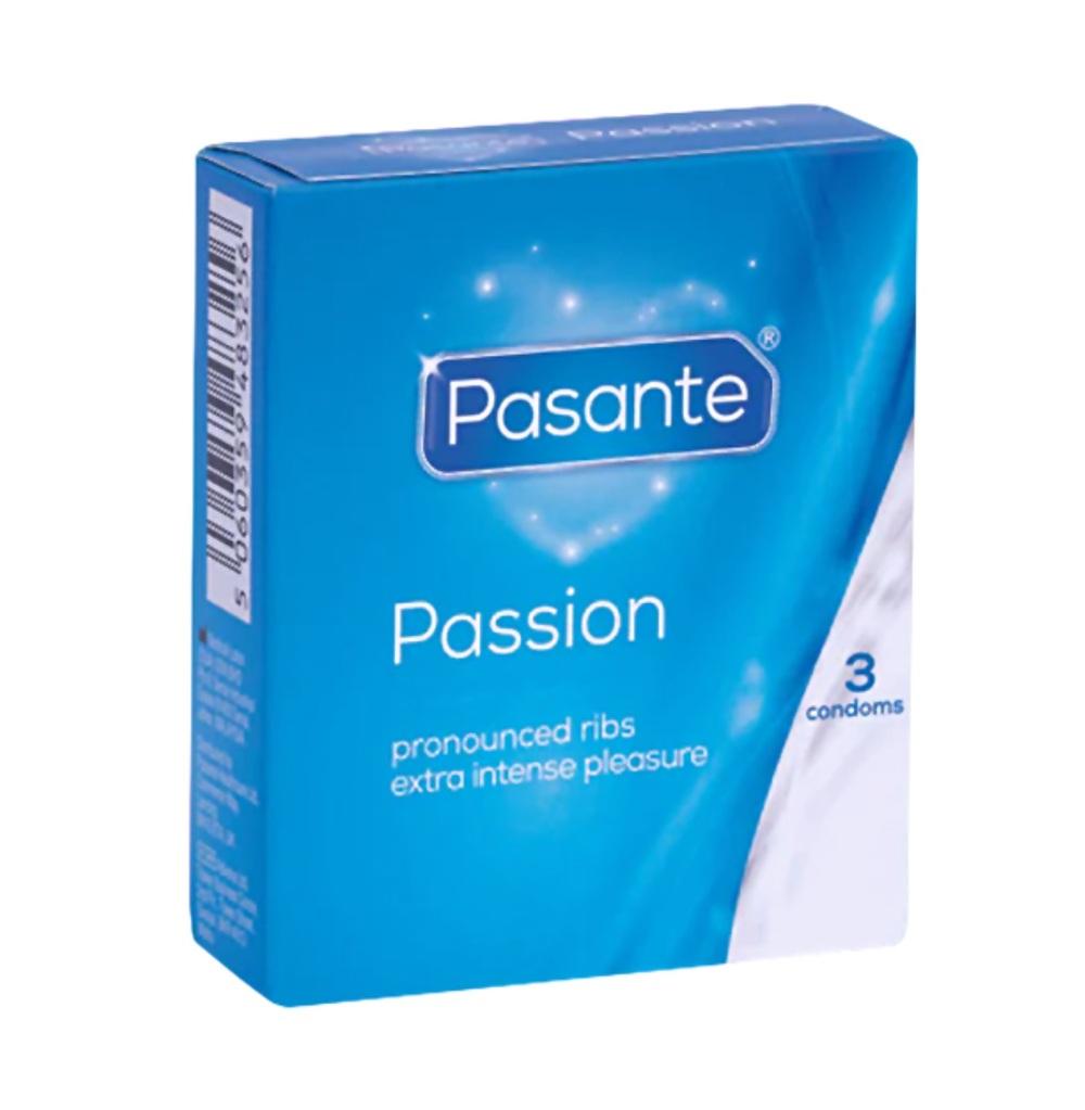 Pasante kondomy Passion - Ribbed 3 ks Pasante