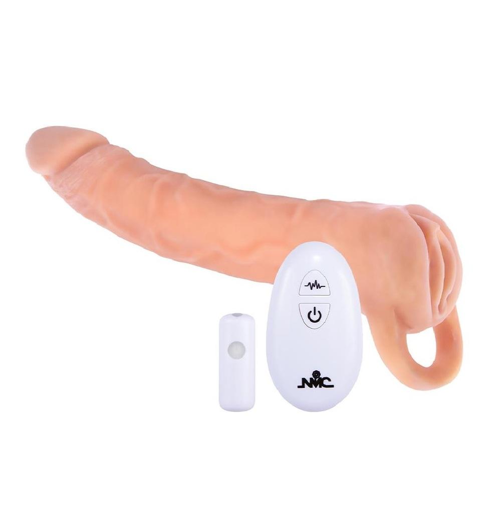 NMC Extendor 2v1 vibrační návlek na penis a masturbátor 23 cm N.M.C.