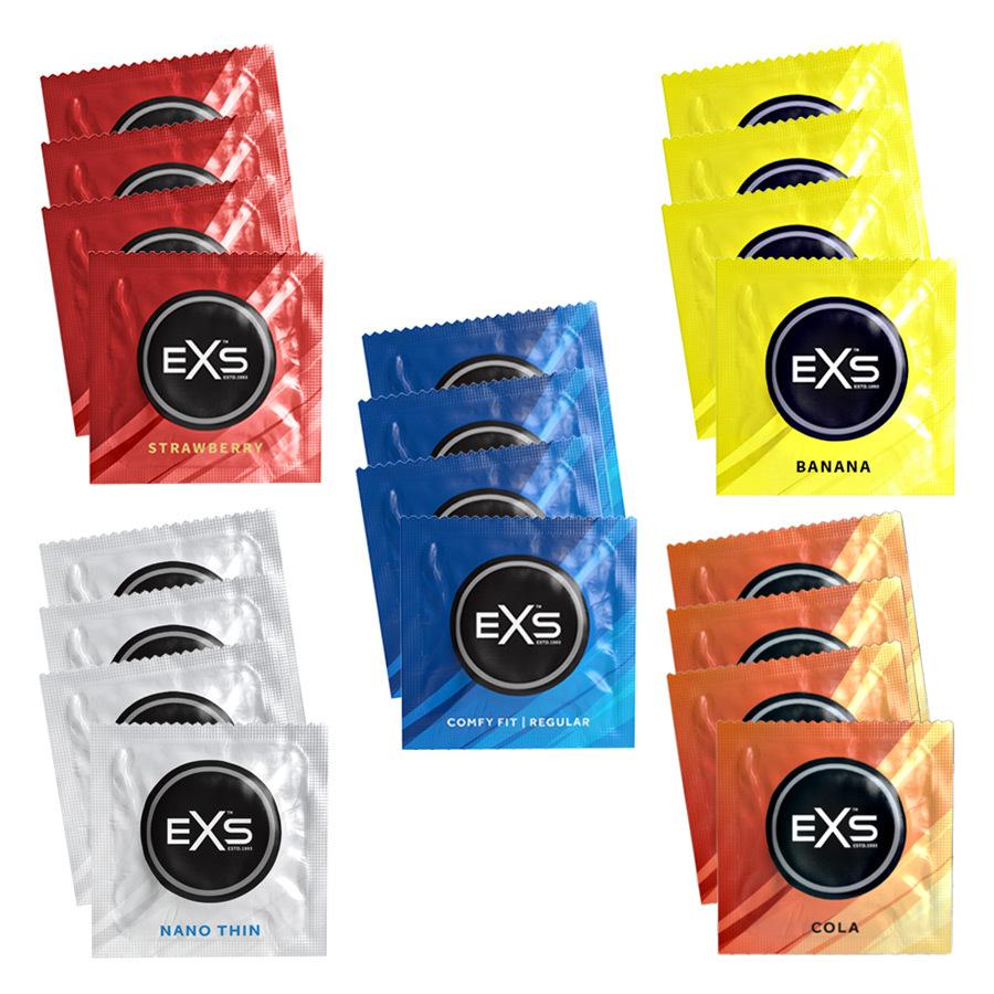 EXS kondomy Mix II. testovací sada 20 ks EXS