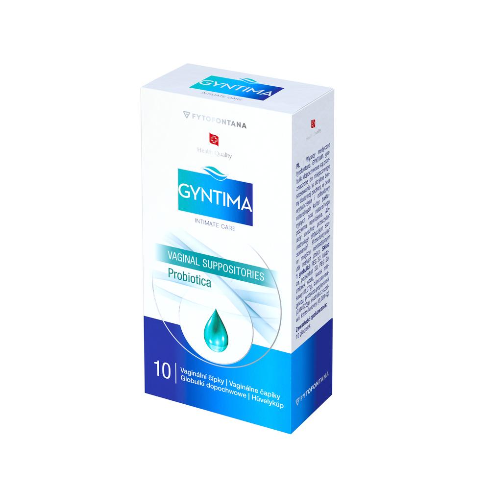 Gyntima vaginální čípky Probiotica 10 ks