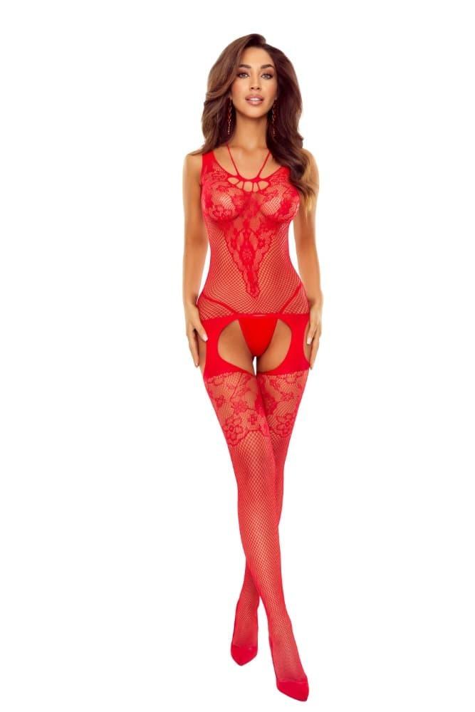 Passion bodystocking BS121 červený Passion