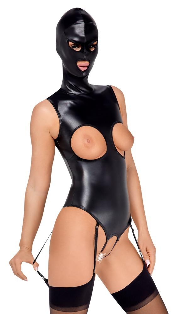 Bad Kitty Body s kuklou - černé: S Bad Kitty